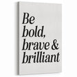 Electric Wall Art: Bold 'Be Brave' Typography for Modern Inspiration