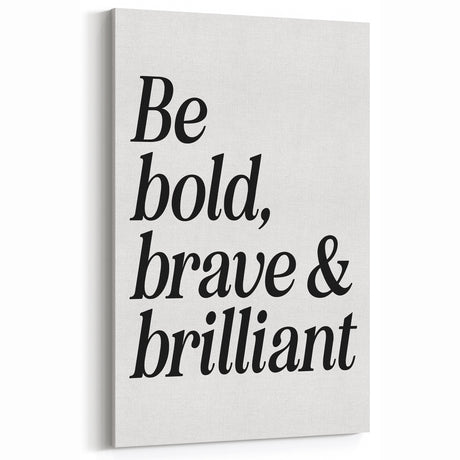 Electric Wall Art: Bold 'Be Brave' Typography for Modern Inspiration