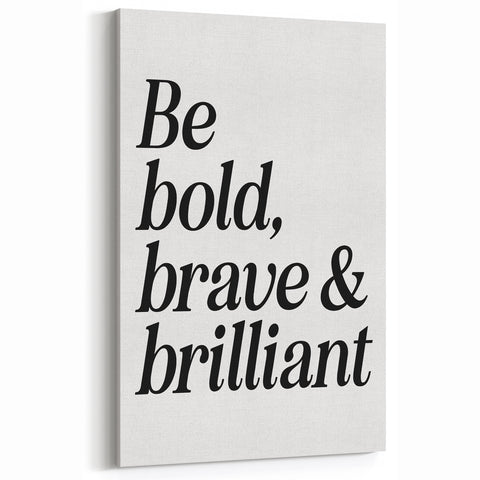Electric Wall Art: Bold 'Be Brave' Typography for Modern Inspiration