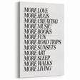 Electric Wall Art: Inspiring 'More Love, More Living' Typography Print