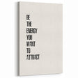 "Electric Wall Art: Motivational 'Be the Energy' Typography Print"