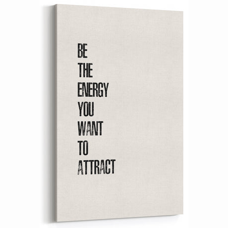 "Electric Wall Art: Motivational 'Be the Energy' Typography Print"