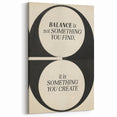 Electric Wall Art: 'Balance is Something You Create' Motivational Print