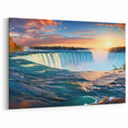 Niagara Falls Canvas Print - Vibrant Sunrise New York Scenic Art