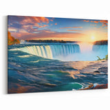 Niagara Falls Canvas Print - Vibrant Sunrise New York Scenic Art