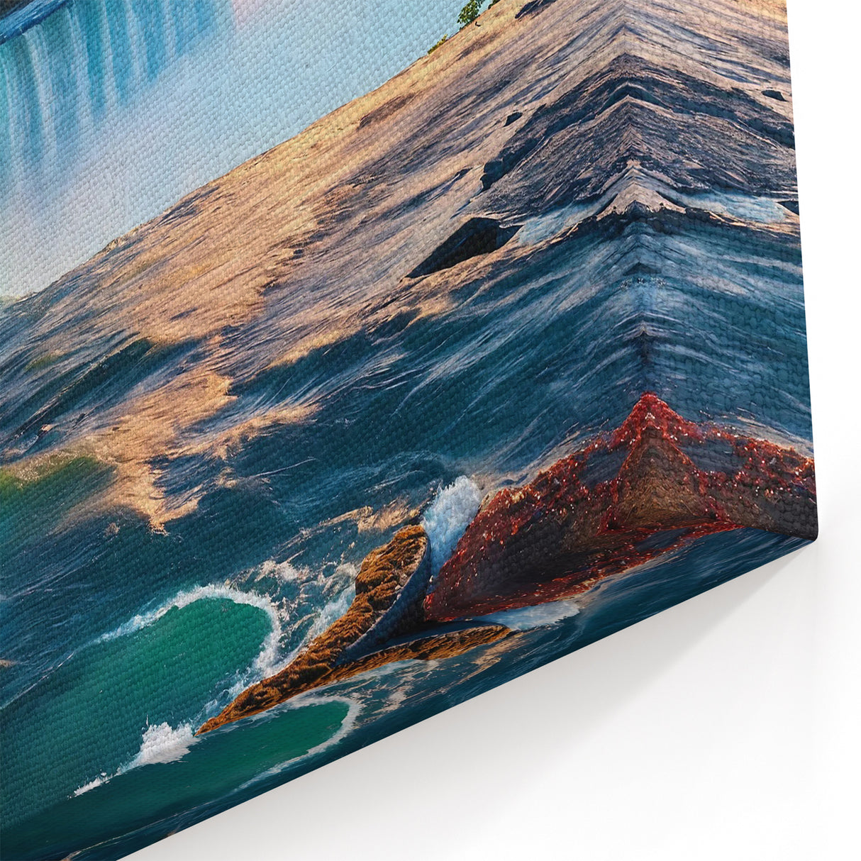 Niagara Falls Canvas Print - Vibrant Sunrise New York Scenic Art