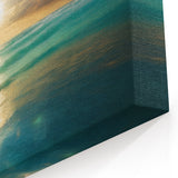 Beach-Themed Art – Sunlit Ocean Waves Coastal Wall Art for Nautical Décor