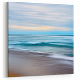 Coastal Wall Art – Tranquil Beach Horizon Ocean Art Print for Nautical Décor
