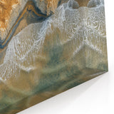 Coastal Wall Art – Aerial Beach Ocean Texture Art Print for Nautical Décor