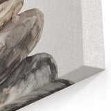 Neutral Coastal Rock Stack Wall Art - Beach-Themed Seaside Artwork