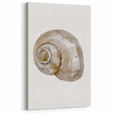 Coastal Wall Art - Nautical Snail Shell Print for Beach-Themed Decor