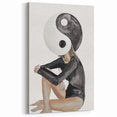 Modern Coastal Wall Art - Yin Yang Woman Beach-Themed Nautical Print