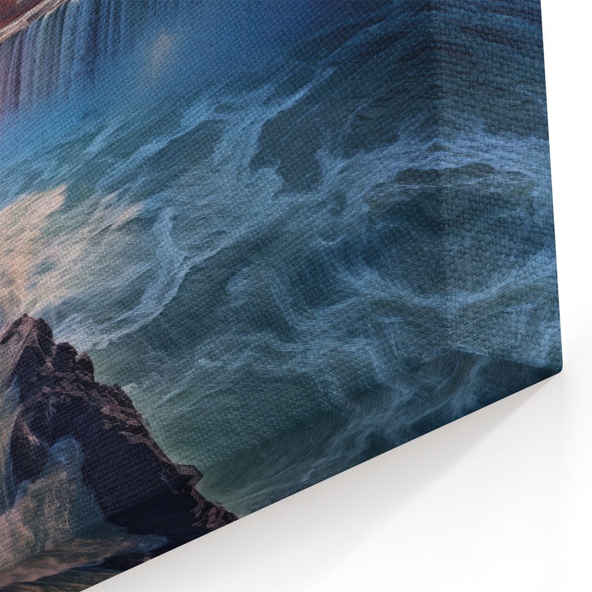 Niagara Falls Acrylic Glass Art - Fiery Sunset Scenic Print