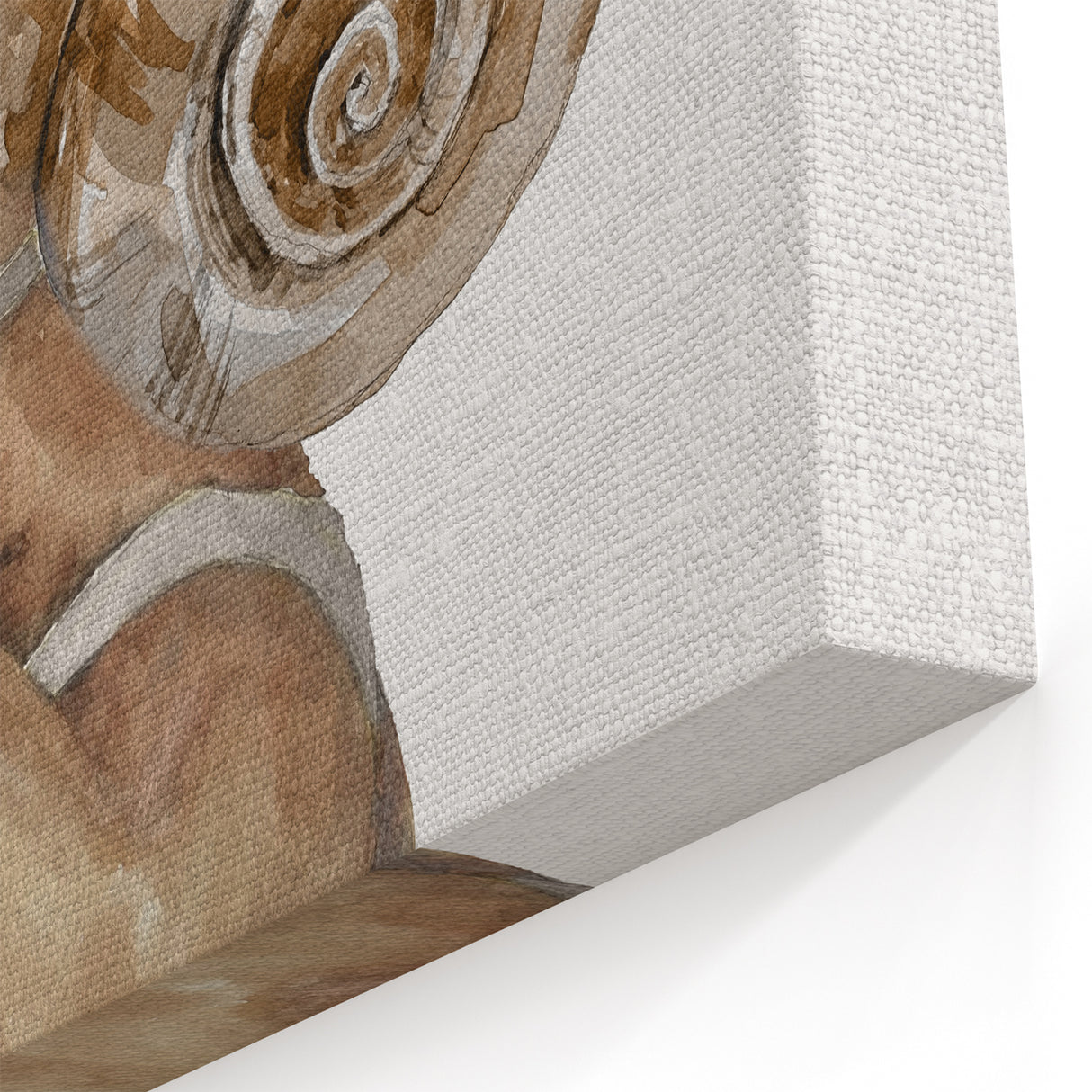 Coastal Wall Art - Woman with Snail Shell Beach-Themed Nautical Print