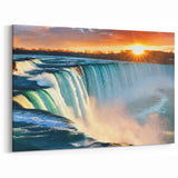 Niagara Falls Scenic Print - Stunning Sunrise Waterfall Wall Art