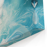 Coastal Wall Art - Ocean Waves Crashing on Rocky Shore Beach-Themed Print