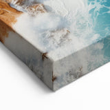 Coastal Wall Art - Ocean Waves Crashing on Rocky Shore Beach-Themed Print