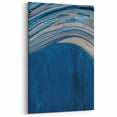 Coastal Wall Art - Abstract Blue Ocean Waves Beach-Themed Nautical Print