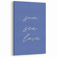 Coastal Wall Art - Minimalist 'Sun Sea Love' Beach-Themed Typography Print