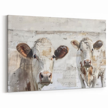 Farmhouse Rustic Wall Art - Vintage Farm Animals Rustic Country Decor