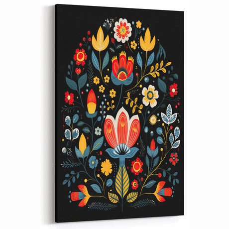 Scandinavian Wall Decor | Minimalist Nordic Floral Art Print