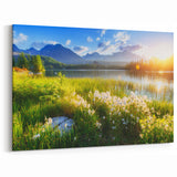 Slovakia Photography Art – Sunrise Reflection in Slovakia Canvas Prints