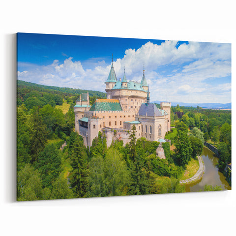Slovakia Canvas Prints – Majestic Castle in Slovakia Scenic Artwork