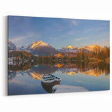 Slovakia Landscape Art – Snowy Mountain Lake Reflections Slovakia Prints
