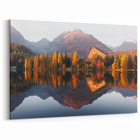 Slovakia Scenery Prints – Autumn Reflection in Slovakia Canvas Art