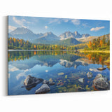 Slovakia Landscape Art – Serene Mountain Lake Reflections Slovakia Prints