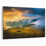 Ukrainian Landscape Art – Stunning Sunset Over Ukraine Mountains Print