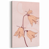 Bohemian Floral Wall Art | Elegant Boho Decor Canvas | Artistic Print
