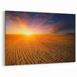 Ukraine Canvas Art – Golden Sunset Over Scenic Fields Landscape Print