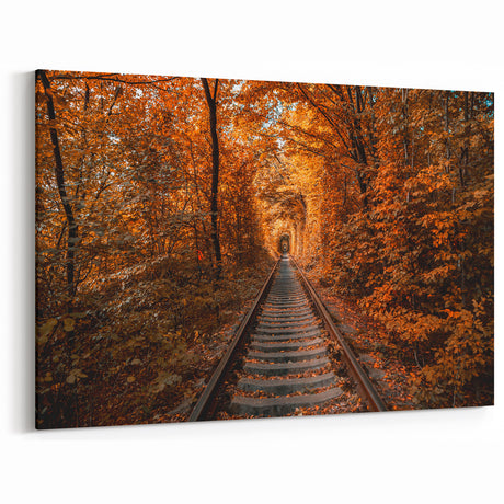 Ukrainian Canvas Art – Autumn Tunnel of Love Scenic Wall Print