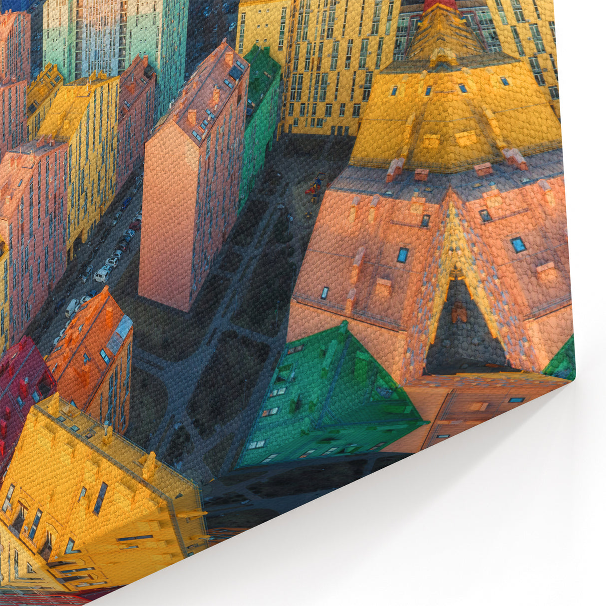 Ukraine Art Prints – Vibrant Colorful Buildings, Urban Cityscape Wall Art