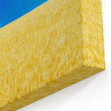Ukraine Landscape Art – Golden Wheat Field Under Blue Sky Wall Print