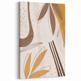 Minimalist Boho Leaf Wall Art | Earthy Bohemian Decor Canvas | Print