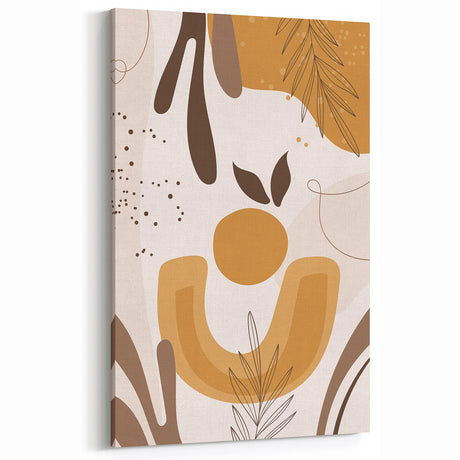 Nature-Inspired Boho Wall Art | Earthy Bohemian Decor Canvas | Artistic Print