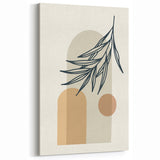 Boho Leaf Arch Wall Art | Minimalist Botanical Print for Cozy Spaces