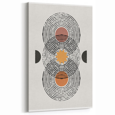 Bohemian Wall Art | Geometric Boho Decor Canvas | Modern Abstract Print