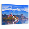 Slovenia Wall Art - Scenic Lake Bled Landscape Canvas