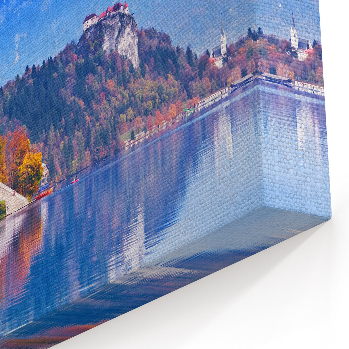 Slovenia Wall Art - Scenic Lake Bled Landscape Canvas