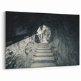 Slovenia Art Prints - Rustic Tunnel Staircase Canvas