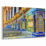 Framed Andalucía Art - Colorful Ceramic Tiles of Plaza de España