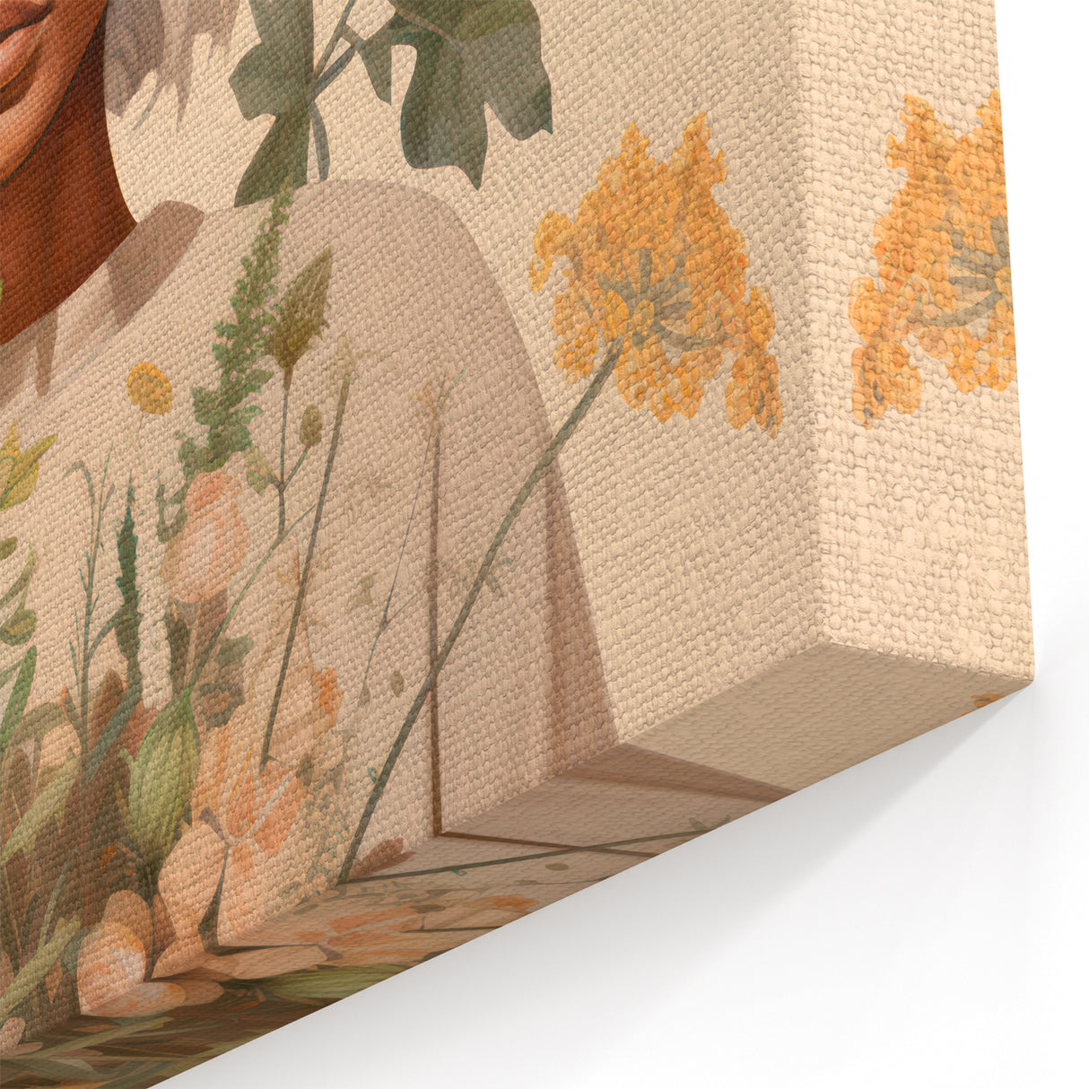 Maximalist Wall Art - Eclectic Floral Portrait for Bold Home Decor