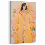 Maximalist Wall Art - Elegant Floral Portrait for Bold Home Decor