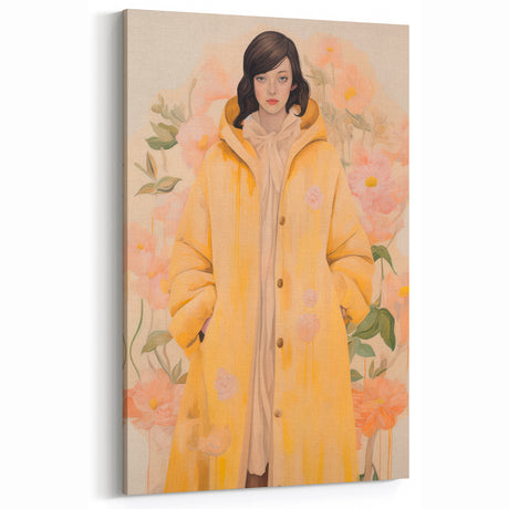 Maximalist Wall Art - Elegant Floral Portrait for Bold Home Decor