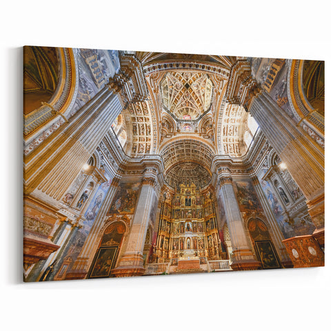 Andalucía Canvas Prints - Ornate Cathedral Interior Architecture