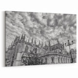Andalucía Cityscape Art - Gothic Cathedral in Black and White
