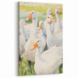 Maximalist Wall Art - Serene Goose Flock Illustration for Eclectic Decor
